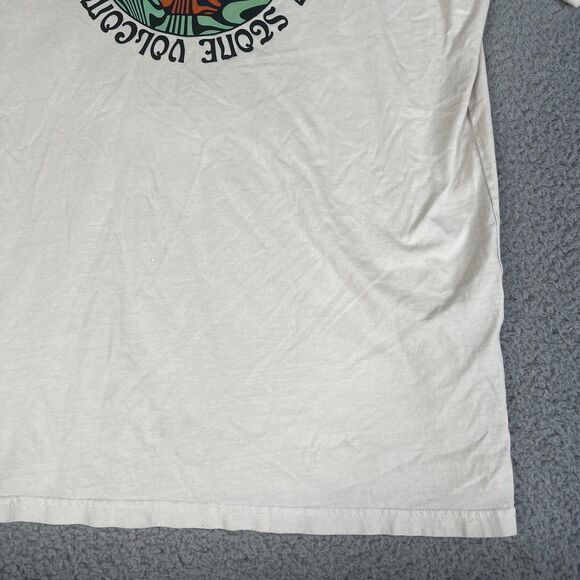 Vans Off The Wall T Shirt Mens Large Beige Modern Fit Psychedelic Graphic - Picture 3 of 8